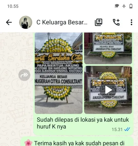 Pengiriman Papan Bunga Duka Tempellemahbang Jepon
